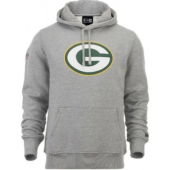 New Era Green Bay Packers NFL Grey Pullover Hoodie Sweatshirt