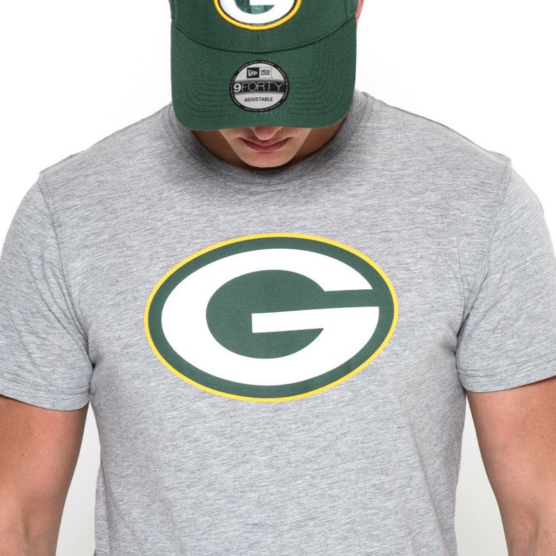 New Era Green Bay Packers NFL Grey T 