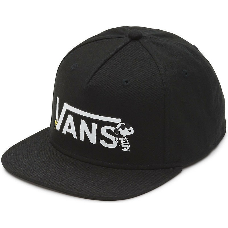 vans-x-peanuts-flat-brim-snoopy-black-snapback-cap