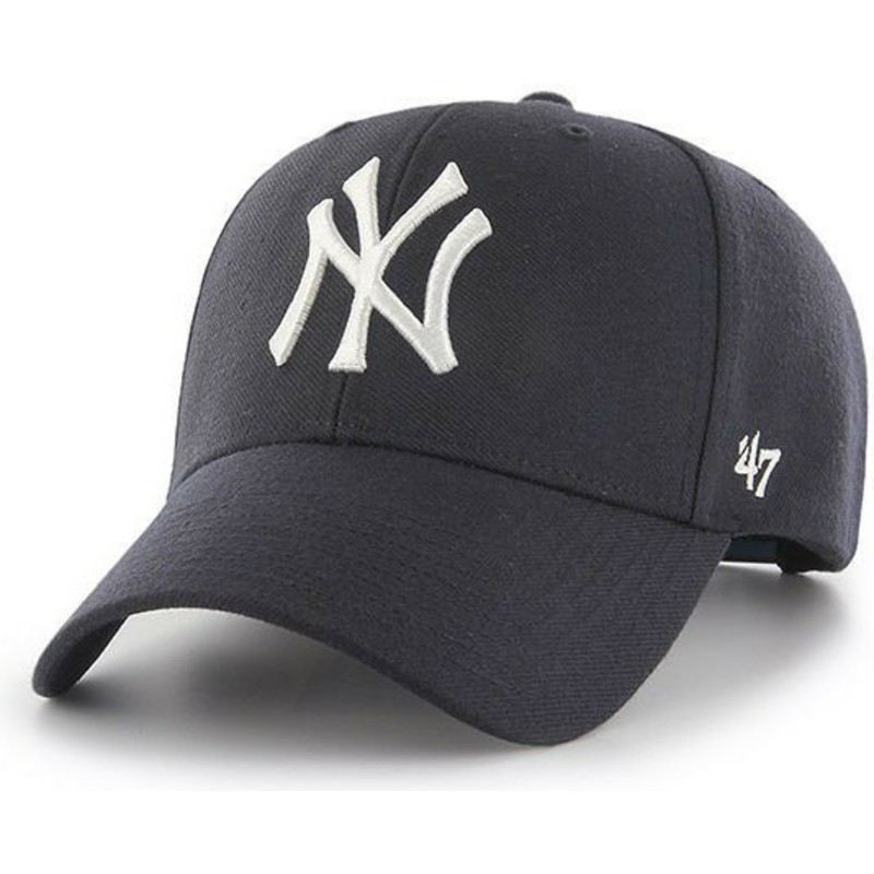 47 Brand Curved Brim New York Yankees MLB MVP Navy Blue Snapback Cap: Caphunters.co.uk