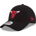 new-era-curved-brim-9forty-the-league-chicago-bulls-nba-black-adjustable-cap