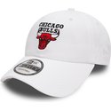 new-era-curved-brim-9forty-washed-chicago-bulls-nba-white-adjustable-cap