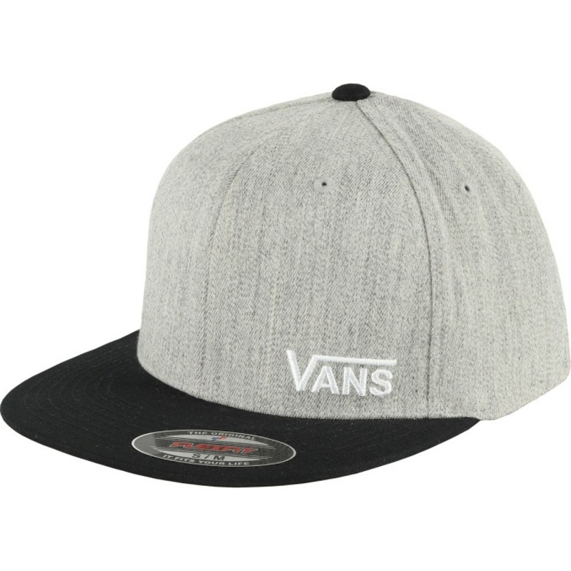vans-flat-brim-splitz-flexfit-grey-fitted-cap-with-black-visor