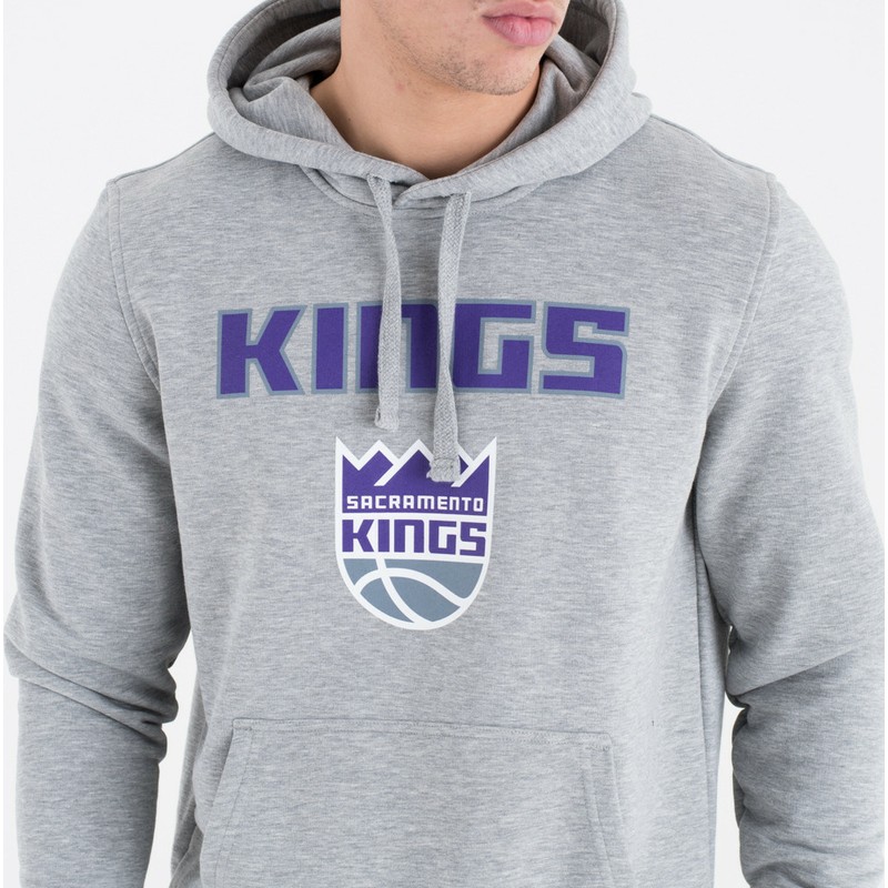 New Era Sacramento Kings NBA Grey Pullover Hoody Sweatshirt: Caphunters ...