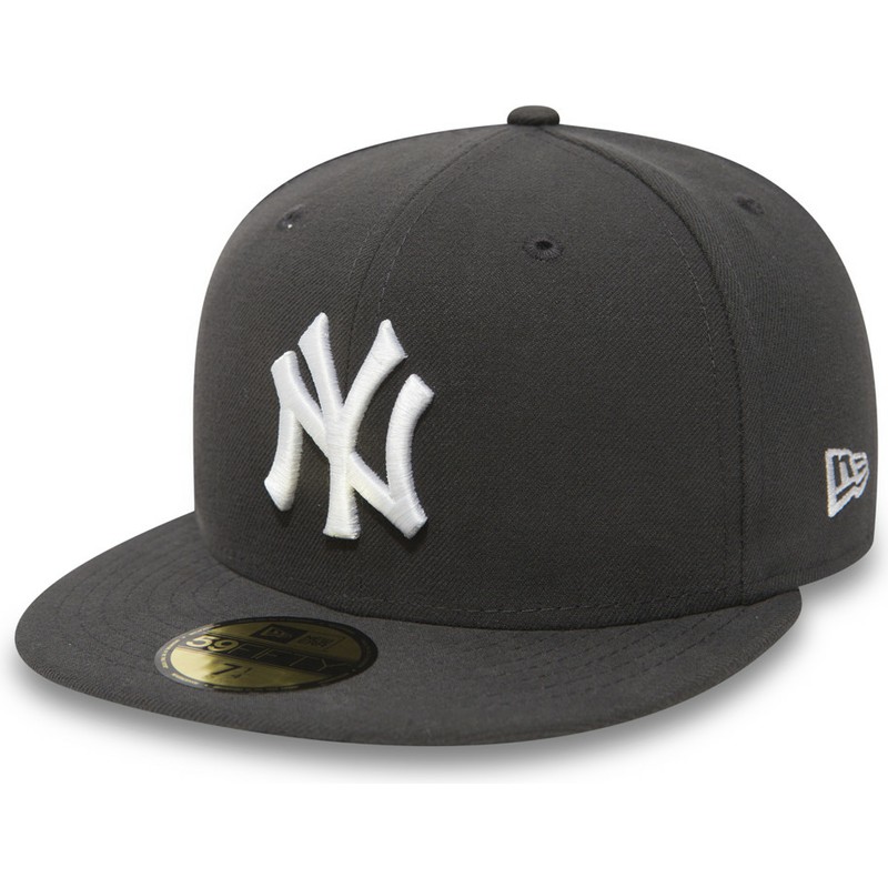 new-era-flat-brim-59fifty-essential-new-york-yankees-mlb-stone-grey-fitted-cap