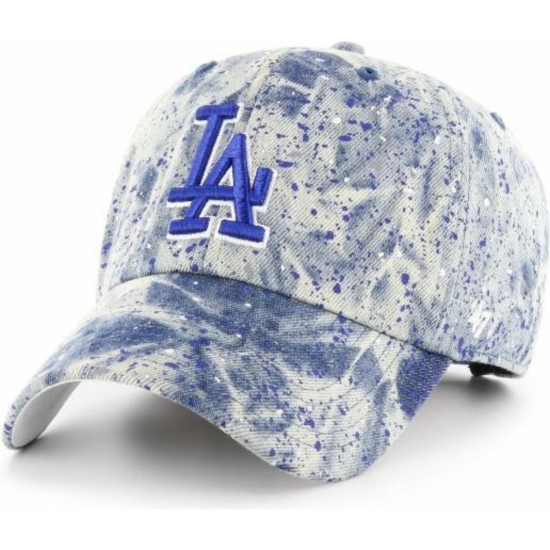 47-brand-curved-brim-blue-logo-los-angeles-dodgers-mlb-clean-up-splat-blue-cap