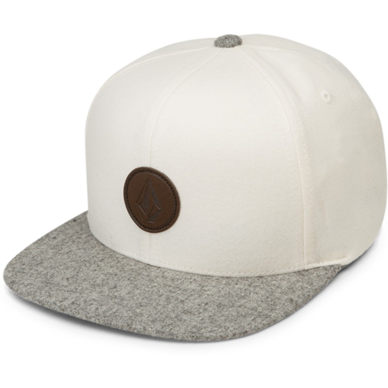 volcom-flat-brim-stone-quarter-fabric-white-snapback-cap-with-grey-visor