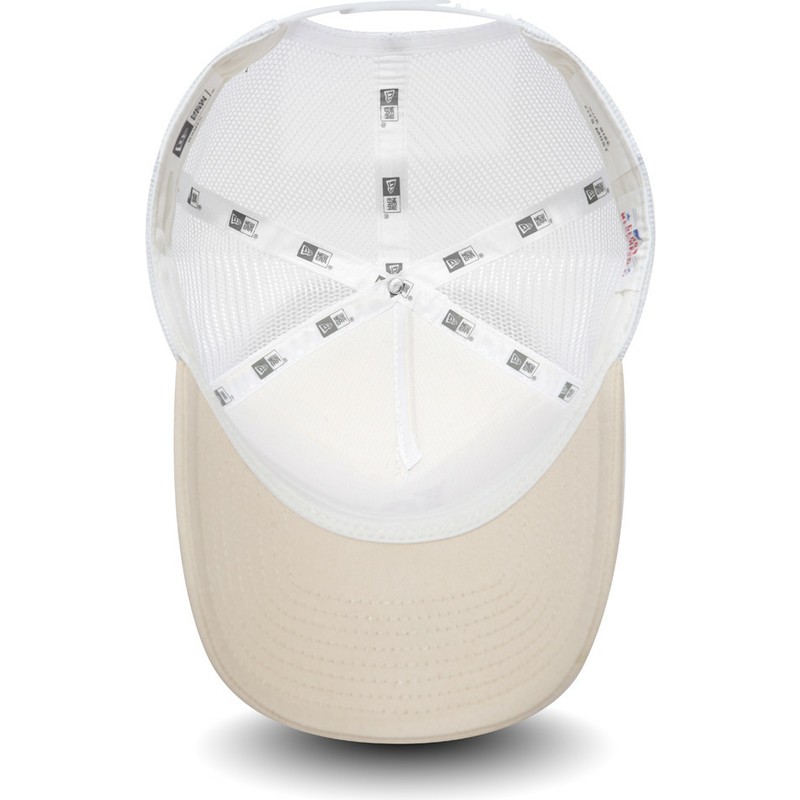 new-era-bronze-logo-9forty-essential-los-angeles-dodgers-mlb-pink-trucker-hat