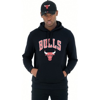 New Era Pullover Hoody Chicago Bulls NBA Black Sweatshirt