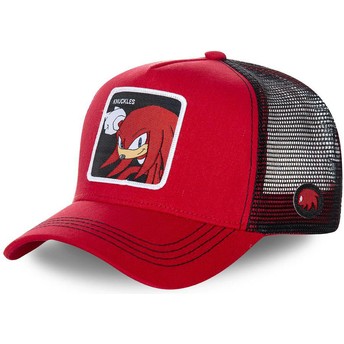 Capslab Knuckles the Echidna KNU Sonic the Hedgehog Red and Black Trucker Hat