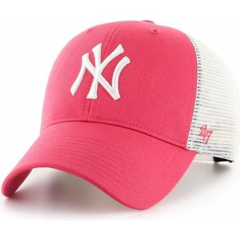47 Brand MVP Flagship New York Yankees MLB Pink Trucker Hat