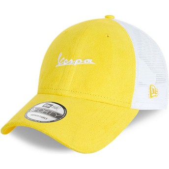New Era Suede A Frame Vespa Piaggio Yellow Trucker Hat