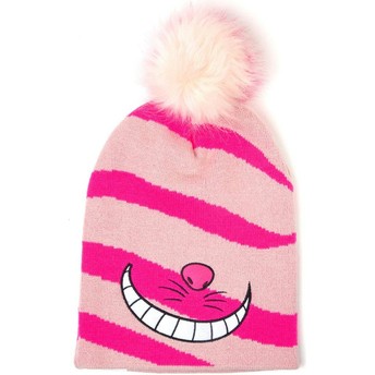 Difuzed Cheshire Cat Alice in Wonderland Pink Beanie with Pompom