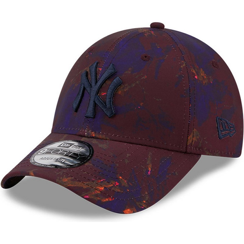 new-era-curved-brim-navy-blue-logo-9forty-ray-scape-new-york-yankees-mlb-maroon-adjustable-cap