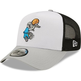 New Era A Frame Character Sports Looney Tunes Bugs Bunny Grey and Black Trucker Hat