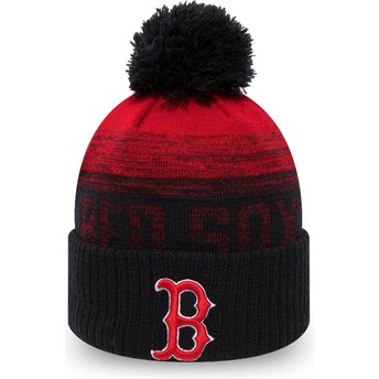New Era Sport Boston Red Sox MLB Red and Navy Blue [with Pompom] Beanie