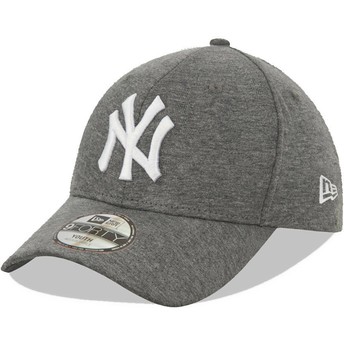 New Era Curved Brim Youth 9FORTY Jersey Essential New York Yankees MLB Grey Adjustable Cap