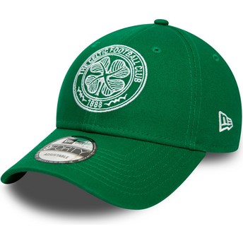 New Era Curved Brim 9FORTY Celtic Football Club Scottish Premiership Green Adjustable Cap