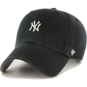 47 Brand Curved Brim Clean Up Base Runner New York Yankees MLB Black Adjustable Cap