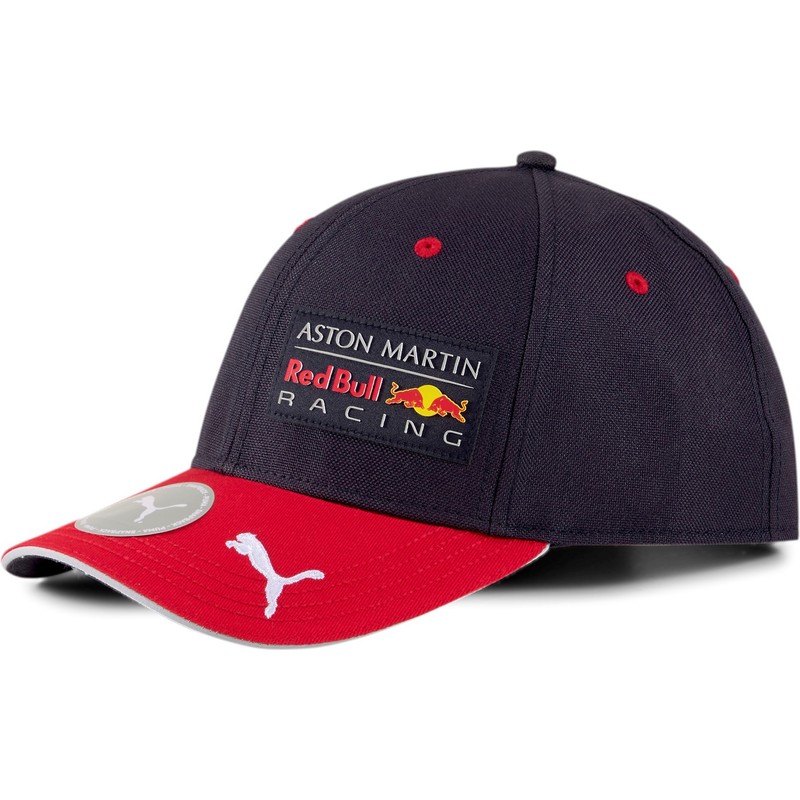 Puma Curved Brim Replica Red Bull Racing Formula 1 Navy Blue and Red Snapback Cap