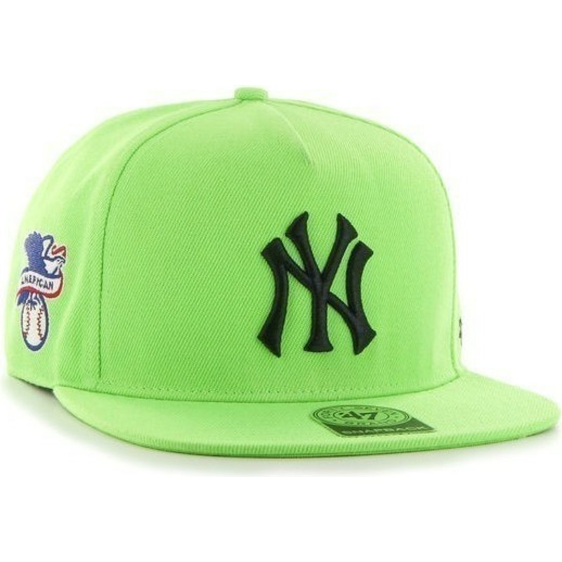 new-era-flat-brim-black-logo-mlb-new-york-yankees-smooth-green-snapback-cap