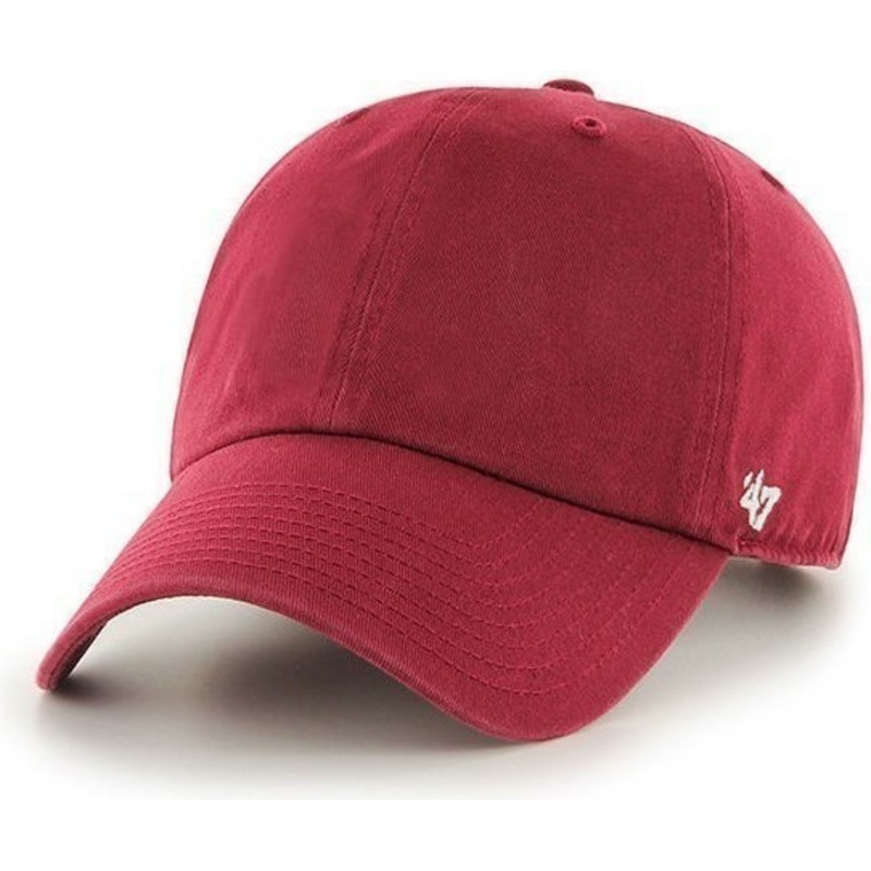 47-brand-curved-brim-smooth-red-cap