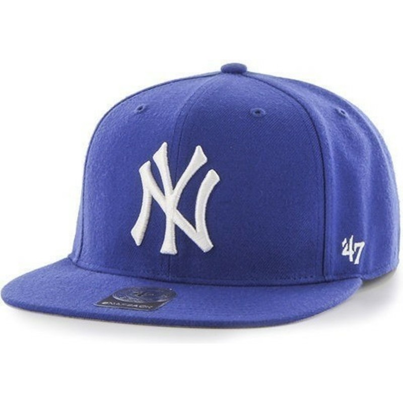 47-brand-flat-brim-youth-new-york-yankees-mlb-blue-snapback-cap